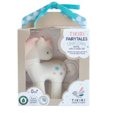 Cotton Candy Unicorn Natural Rubber Rattle w/Crinkle Tail