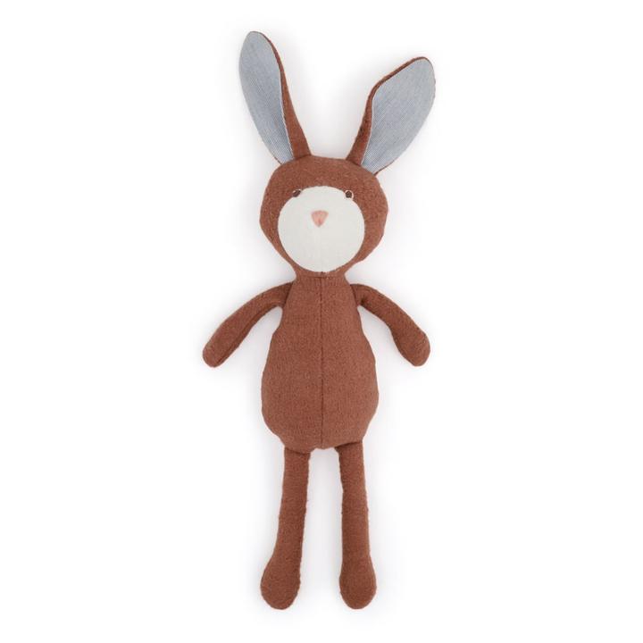 Lucas Rabbit in Picnic Overalls – Jen\'s Organic Baby
