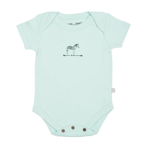 Finn & Emma Lap Shoulder Zebra Onesie