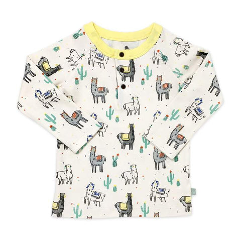 Finn & Emma Llama Long Sleeve Henley