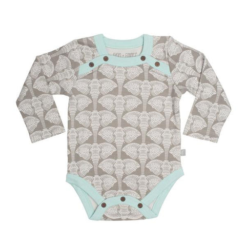 Finn & Emma Long-sleeve Elephant Onesie