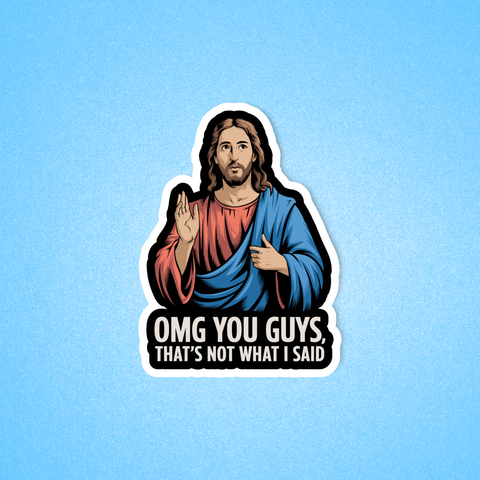 Funny Jesus sticker, Funny sticker, Laptop sticker 