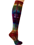 Rainbow Tie Dye Organic Cotton Women's Knee-High Socks