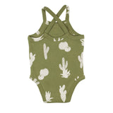 Sage Cactus | Organic Criss-Cross Bodysuit and Ruffle Bloomer Set