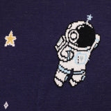 Organic Cotton Knit Astronaut Jacquard Baby Blanket