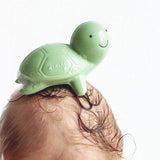 Turtle Natural Organic Rubber Teether, Rattle & Bath Toy