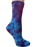 Purple Haze Tie Dye Organic Cotton Crew Socks
