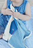 Organic Whale Lovey / Baby Security Blanket (Handmade)