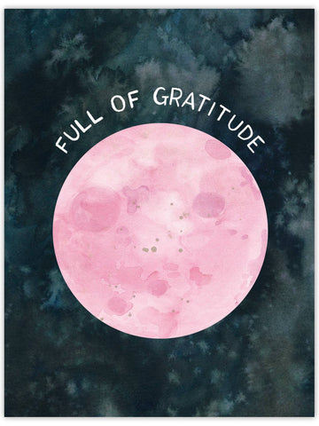 Full Moon Thank You Card - Lunar Thanks Card