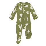 Sage Cactus | Organic Zipper Footie