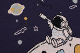 Organic Cotton Knit Astronaut Jacquard Baby Blanket