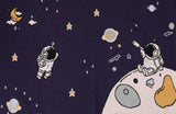 Organic Cotton Knit Astronaut Jacquard Baby Blanket