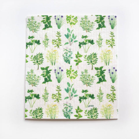 Culinary Herbs Sponge Cloth - Cellulose Dish Cloth