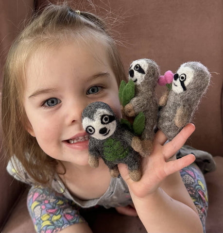 Finger Puppets - Sloth - Assorted