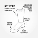 Organic Wool Mountain Hiker Dark Socks