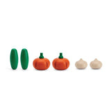 Fresh Produce Set: Cucumbers, Onions, & Pumpkins