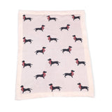 Cozy Dachshund Sherpa Knit Baby Blanket