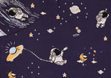 Organic Cotton Knit Astronaut Jacquard Baby Blanket