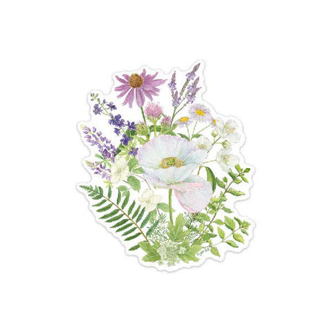 Genderqueer Pride Bouquet Sticker - Floral Vinyl Sticker