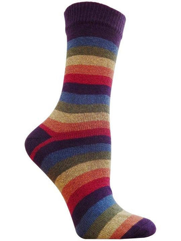Iris Rainbow Striped Crew Socks