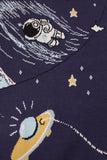 Organic Cotton Knit Astronaut Jacquard Baby Blanket