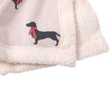 Cozy Dachshund Sherpa Knit Baby Blanket