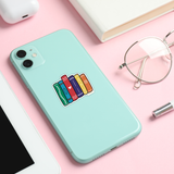 Pride book stack subtle LGBTQ+ reading vinyl sticker