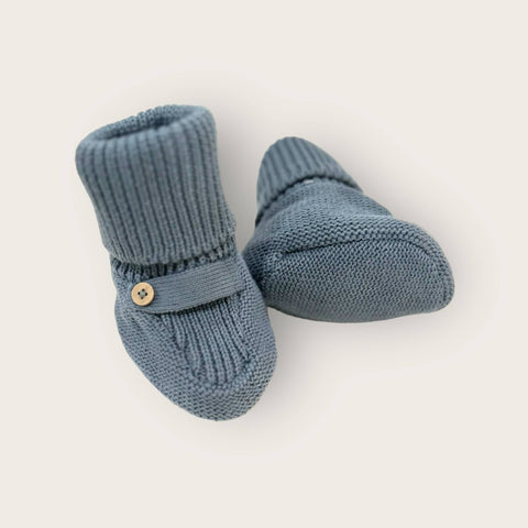 Classic Sweater Knit Baby Booties Shoes (Organic Cotton)