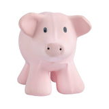 Pig Natural Organic Rubber Teether, Rattle & Bath Toy