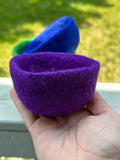 Felted Primary Rainbow Bowls - Set Of Six