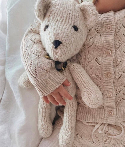 Organic Wool Knit Buddy  | Alfred the Bear