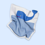 Organic Whale Lovey / Baby Security Blanket (Handmade)