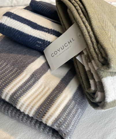 Organic Cotton Cirrus Striped Blanket