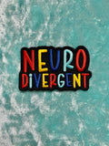 Neurodivergent embroirdered iron-on patch