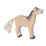 Horse, head raised, grey mane