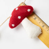 Red Spotted Felt Mushroom Garland