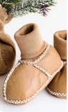 Baby Cozy Organic Booties | Tan