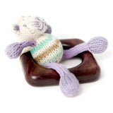 Finn & Emma Wood Teething Ring - Buddy the Cat