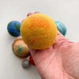 Felt Planet Set Of Ten - With Drawstring Storage Bag