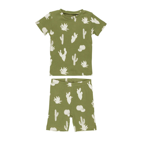 Sage Cactus | Kids' Organic PJ Set