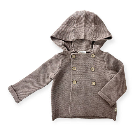 Hooded Double Button Baby Coat Jacket