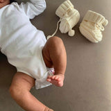 Organic Hand-Knit Baby Bootie (Machine Washable)