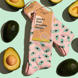 Socks that Provide Meals (Pink Avocados)