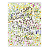 Multilingual Thank You Card - Bilingual Greeting Card