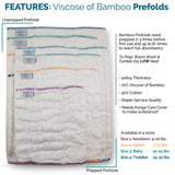Bamboo Prefold Cloth Diapers (6pk)