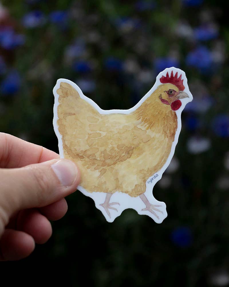 Buff Orpington Chicken Vinyl Sticker – Jen's Organic Baby