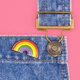 Cute rainbow glitter enamel pin