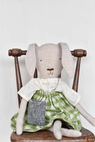 Woolgrass Farm Ruthie the Rabbit – Gingham Skirt