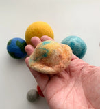 Felt Planet Set Of Ten - With Drawstring Storage Bag