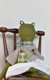 Woolgrass Farm Fern the Frog doll- Oat Sweater with Morning Skirt